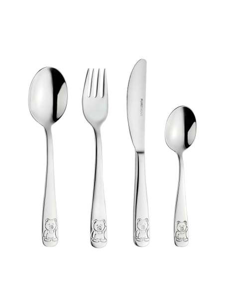 Set Infantil de Bautizo con Concha y Cubiertos Oso –  LU8227