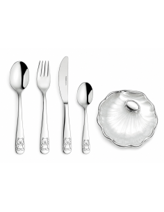 Set Infantil de Bautizo con Concha y Cubiertos Oso –  LU8227