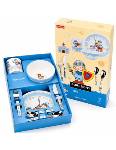 Vajilla Infantil Miko-Caballero 7 Piezas...