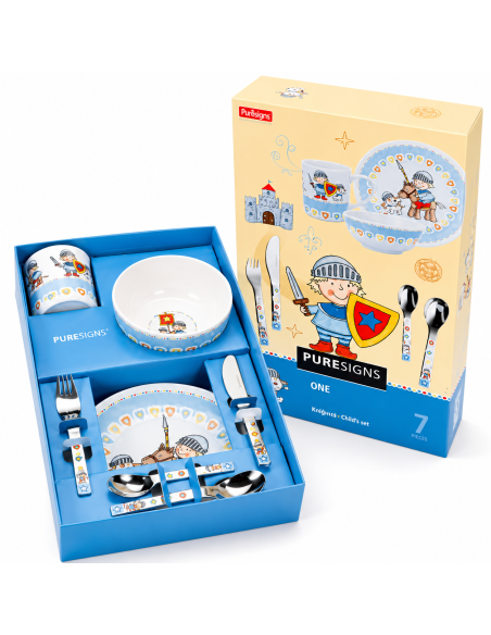 Vajilla Infantil Miko-Caballero 7 Piezas (Grabado incluido) - Puresings LU6088