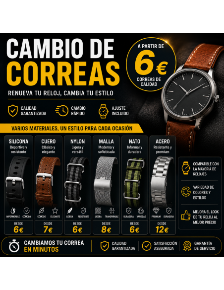 Cambio de Correas Reloj | Joyería Jiménez Santa Pola
