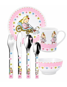 Vajilla Infantil princesa Nelia de 7 Piezas (Grabado incluido) - Puresings LU6082