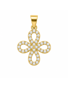 Colgante Cruz de Caravaca Calada - Oro Amarillo 18K