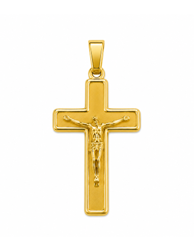 Colgante Cruz con Cristo - Oro Amarillo 18K