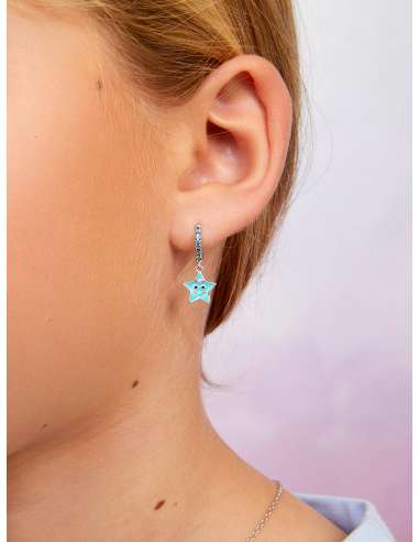 Pendientes Niña Marea Estrella Celeste con...