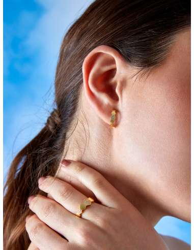 Pendientes para Mujer Aro Hexagonal con...