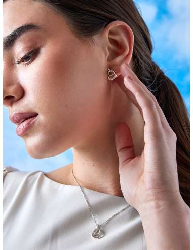 Pendientes para Mujer Doble Gota con Circonitas...