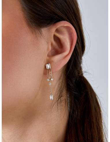 Pendientes para Mujer Largos con Circonitas y...