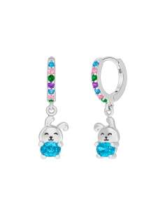 Pendientes Niña Conejito con Circonitas Multicolor - Marea D03601/DJ
