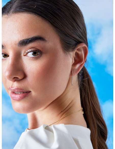 Pendientes para Mujer Curvos con Circonitas Plata - Marea D03201/BM