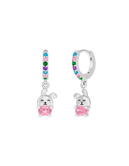 Pendientes Niña Tortuguita con Circonitas Multicolor - Marea D03601/DG