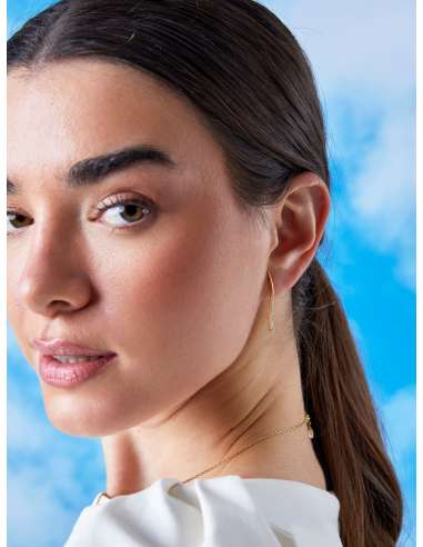Pendientes para Mujer Curvos con Circonitas...