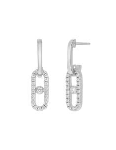 Pendientes para Mujer Eslabón con Circonitas Plata - Marea D04101/AW
