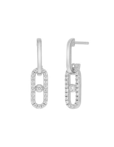 Pendientes para Mujer Eslabón con Circonitas Plata - Marea D04101/AW
