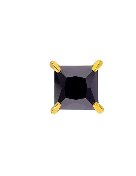 Pendiente para Hombre Solitario de Caballero con Piedra Negra - Marea D00101/38