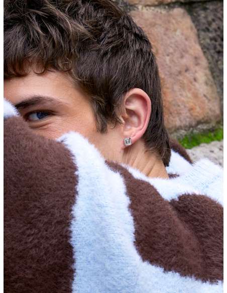 Pendiente para Hombre Solitario de Caballero con Circonitas - Marea D00101/54
