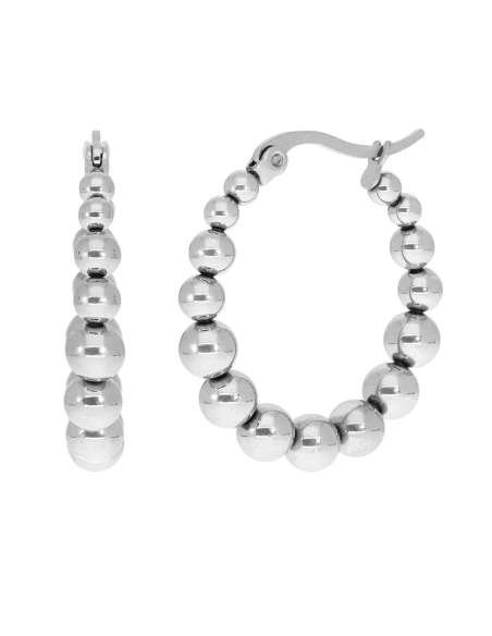 Pendientes para Mujer Aro con Bolas de Acero - Marea C02701/AC