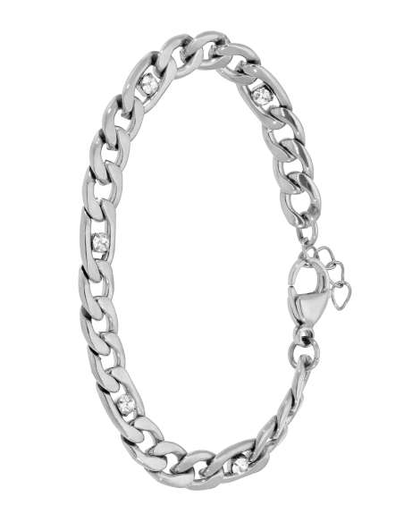 Pulsera para Hombre con Circonitas Blancas y Acero - Marea C00103/520
