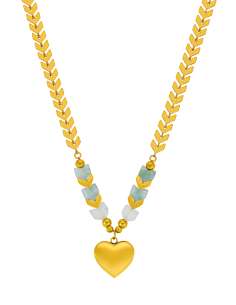 ollar para Mujer con Corazón y Piedra Natural Aguamarina - Marea C02107/AY