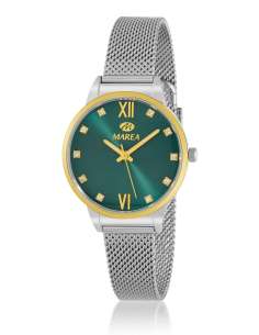 Reloj para Mujer de Acero con Malla Milanesa y Esfera Verde - Marea B54302/3