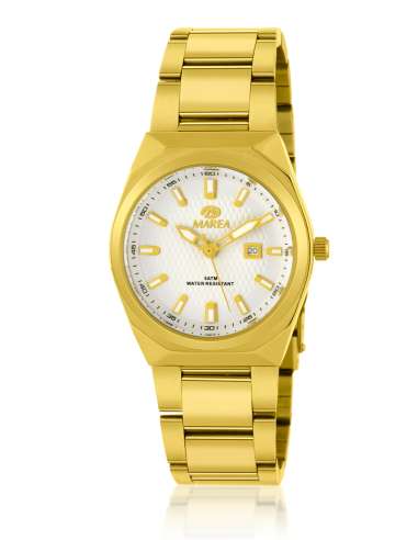 Reloj para Mujer de Acero con Esfera Blanca -...