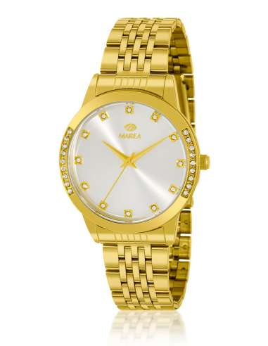 Reloj para Mujer de Acero Dorado con Circonitas - Marea B41440/6