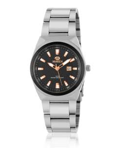 Reloj para Mujer de Acero con Esfera Negra y Detalles en Oro Rosa - Marea B36224/2