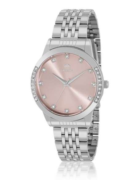 Reloj para Mujer de Acero con Esfera Rosa y Circonitas - Marea B41440/2