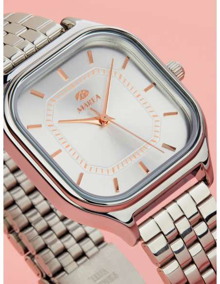Reloj para Mujer de Acero con Caja Cuadrada - Marea B41381/1