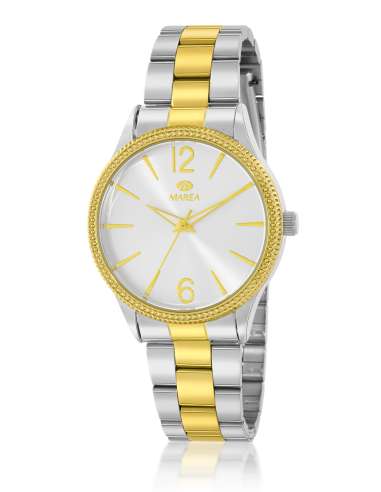 Reloj para Mujer Bicolor de Acero con Bisel Dorado - Marea B41413/6
