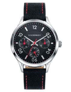 Reloj para Niño con Correa Negra y Detalles en Rojo- Viceroy 401099-55