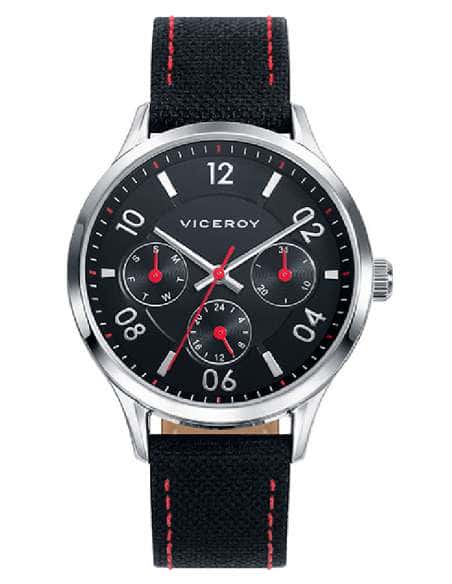 Reloj para Niño con Correa Negra y Detalles en Rojo- Viceroy 401099-55