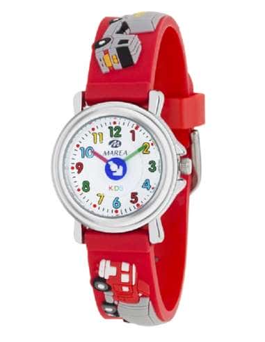 Reloj para Niña  Rojo con Vehículos y Números de Colores - Marea B37007/6