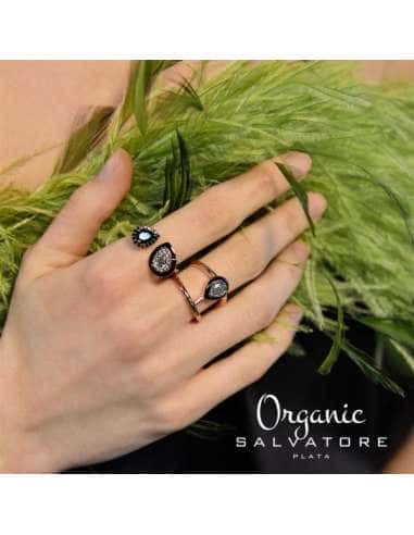 Anillo para Mujer Plata de ley Chapado Rosa...