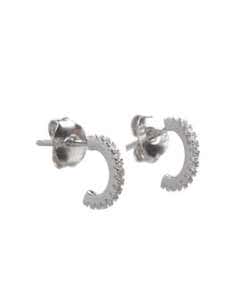 Pendientes para Mujer Aro Pequeño Plata de Ley con Circonitas - Salvatore 192A0046