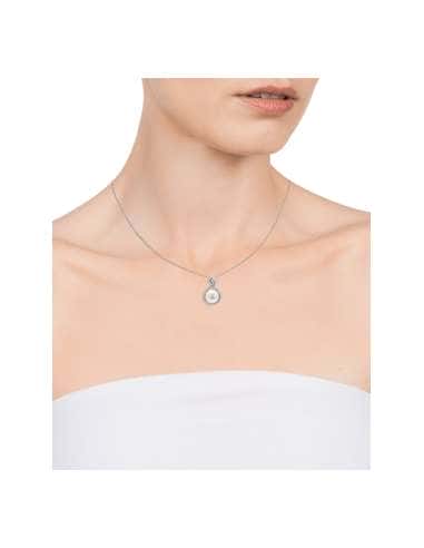 Collar para Mujer Plata de Ley con Perla y...