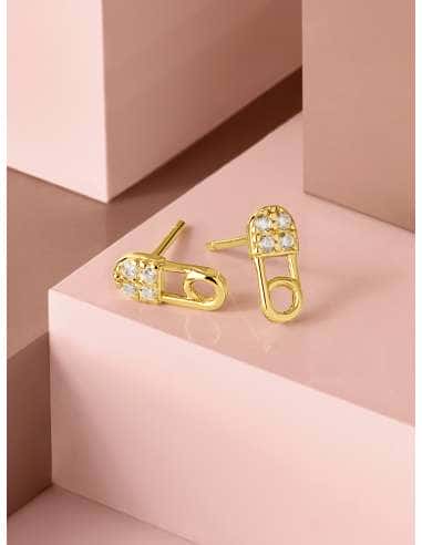 Pendientes para Mujer en forma de imperdible...