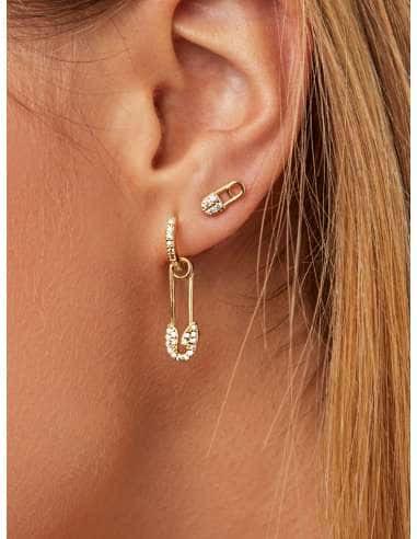 Pendientes para Mujer en forma de imperdible...