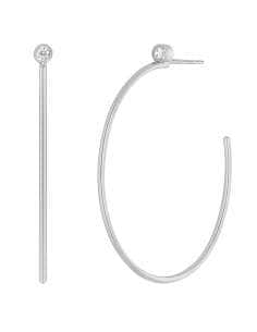 Pendientes para Aro Angel en Plata de Ley Rodiada con Circonita - Marea  D02801/BA