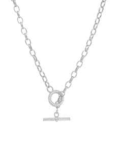 Collar para Mujer con Cierre Frontal y Detalles de Circonitas - Marea D02807/AT