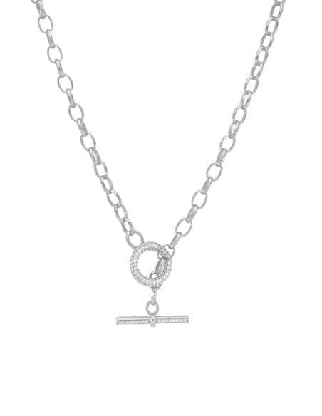 Collar para Mujer con Cierre Frontal y Detalles de Circonitas - Marea D02807/AT
