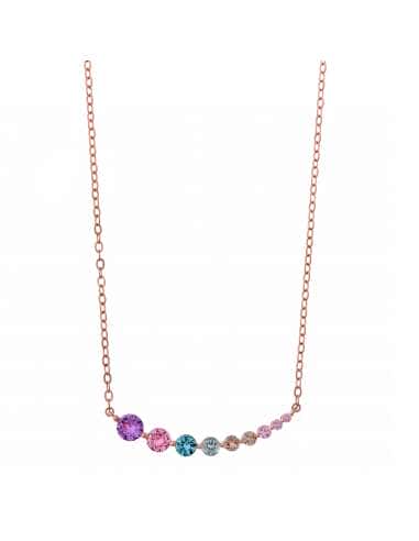Collar para Mujer con circonitas multicolor de plata - Salvatore 136C0107