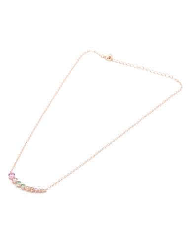 Collar para Mujer con circonitas multicolor de...