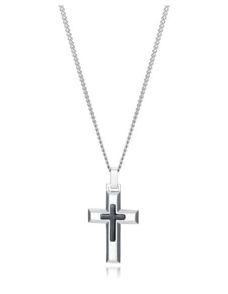 Collar para Hombre con Cruz de Acero Bicolor - Viceroy 75321C01000