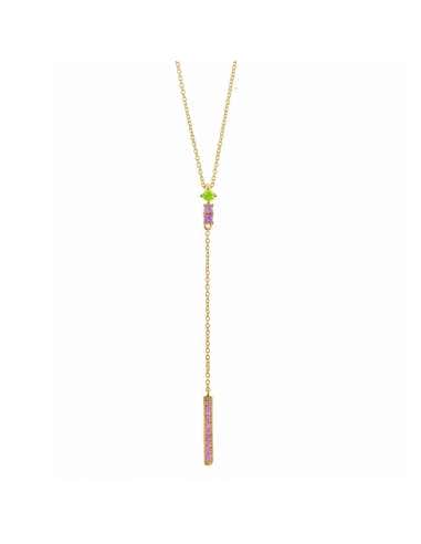 Collar para Mujer de Plata Bañado en Oro con...