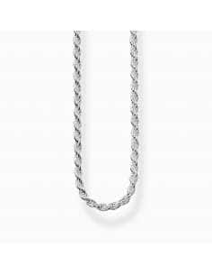 Cadena trenzada o Cordón Salomónico Unisex 2.8 mm - Plata...
