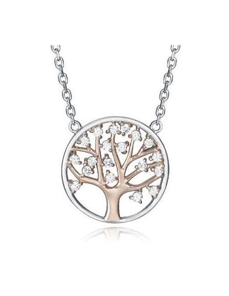 Collar para Mujer Árbol de la Vida Plata Bicolor con Circonitas - Viceroy 85028C100-30