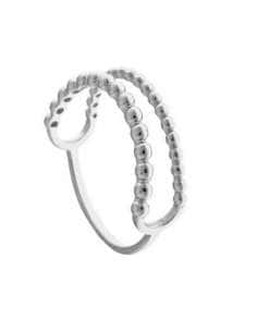 Anillo para Mujer Plata de Ley con Diseño Doble de Bolitas - Salvatore 213S0064/14