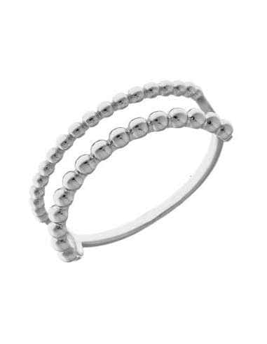 Anillo para Mujer Plata de Ley con Diseño Doble...