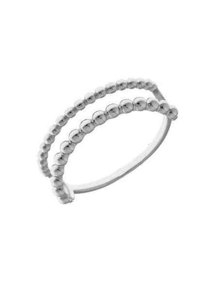 Anillo para Mujer Plata de Ley con Diseño Doble de Bolitas - Salvatore 213S0064/14